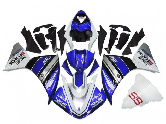 2009-2011 White Blue Black Yamalube ENEOS M1 Yamaha YZF R1 Motorcycle Fairings UK