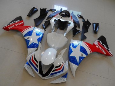Buy 2009-2011 White Blue Red Black Ducati Star Style Yamaha YZF R1 Motorcycle Fairings UK