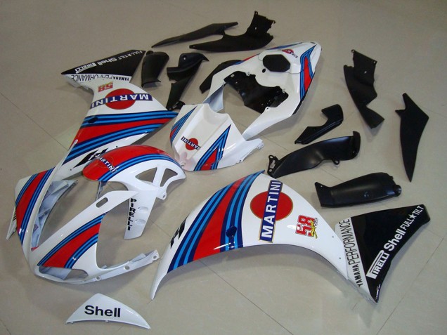 2009-2011 White Blue Red Black Martini Yamaha YZF R1 Motorcycle Fairings UK