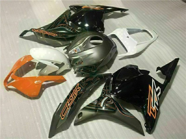 2009-2012 White Orange Glossy Black Honda CBR600RR Motorcycle Fairings UK