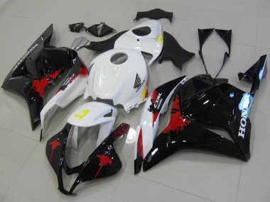 Buy 2009-2012 White Red Glossy Black Honda CBR600RR Motorcycle Fairings Kit UK