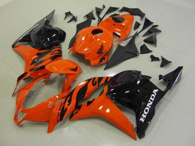 2009-2012 Orange Glossy Black Honda CBR600RR Motorcycle Fairing UK