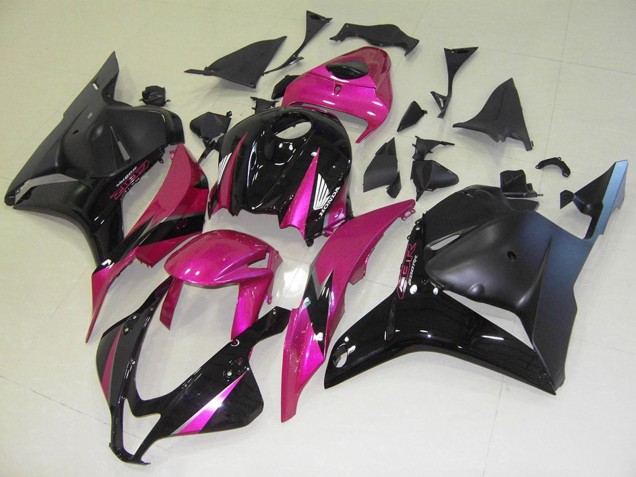 2009-2012 Pink Glossy Black Matte Black Honda CBR600RR Motorcycle Fairings UK