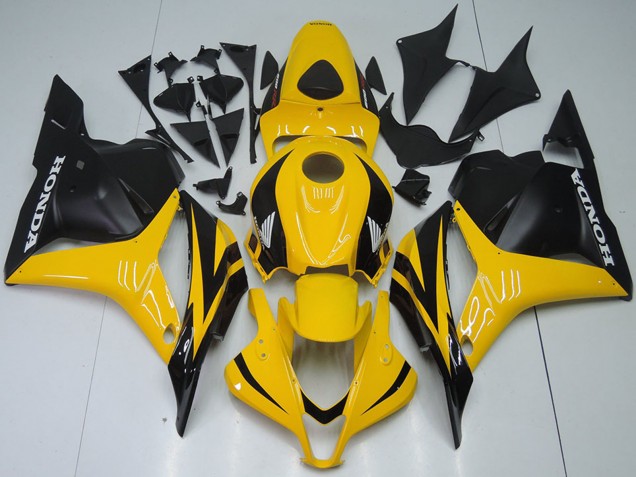 2009-2012 Yellow Matte Black Honda CBR600RR Motorcycle Fairings UK