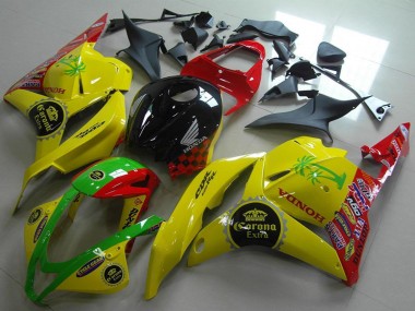 Buy 2009-2012 Yellow Red Green Glossy Black Corona Extra Honda CBR600RR Motorcycle Fairings UK