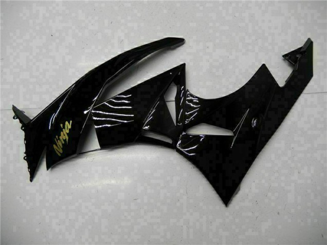 2009-2012 Glossy Black Gold Ninja Kawasaki ZX6R Motorcycle Fairings UK