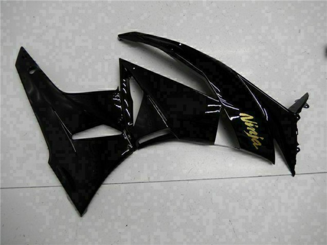 2009-2012 Glossy Black Gold Ninja Kawasaki ZX6R Motorcycle Fairings UK
