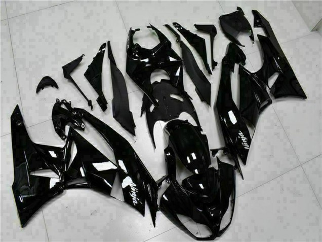 2009-2012 Glossy Black White Ninja Kawasaki ZX6R Motorcycle Fairings UK