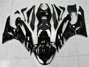Buy 2009-2012 Glossy Black White Ninja Kawasaki ZX6R Motorcycle Fairings UK