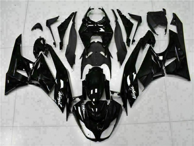 2009-2012 Glossy Black White Ninja Kawasaki ZX6R Motorcycle Fairings UK