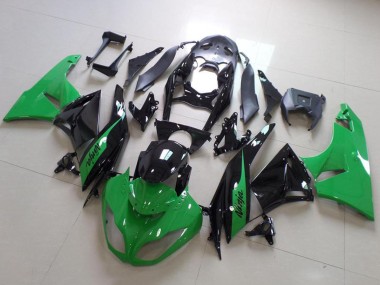 Buy 2009-2012 Green Glossy Black Kawasaki ZX6R Motorcycle Fairing UK