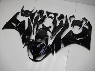 Buy 2009-2012 Glossy Black Kawasaki ZX6R Motorcycle Fairings UK