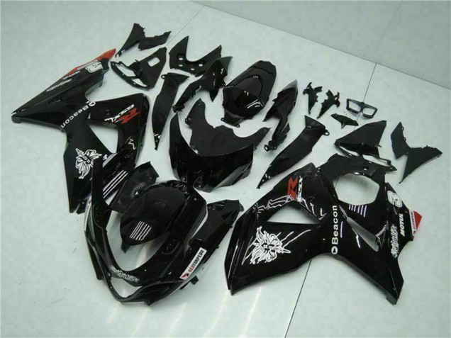 2009-2016 Glossy Black Red Beacon Motul Suzuki GSXR 1000 Motorcycle Fairings UK