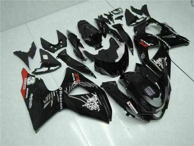 2009-2016 Glossy Black Red Beacon Motul Suzuki GSXR 1000 Motorcycle Fairings UK