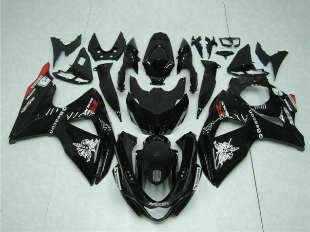 2009-2016 Glossy Black Red Beacon Motul Suzuki GSXR 1000 Motorcycle Fairings UK