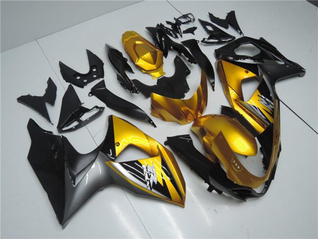 2009-2016 Gold Matte Black Suzuki GSXR 1000 Motorcycle Fairings UK
