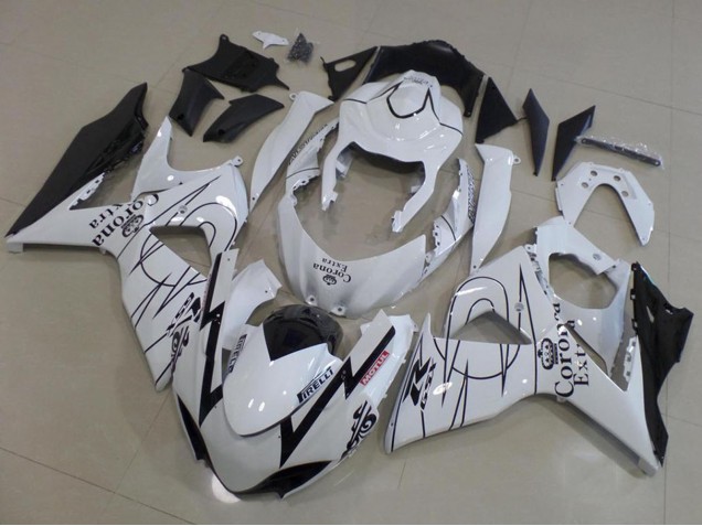 2009-2016 White Black Corona Racing Suzuki GSXR 1000 Motorcycle Fairings UK