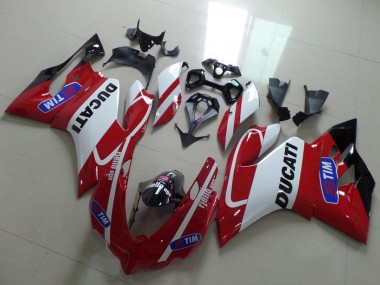 Buy 2011-2014 White Red Tim Ducati 1199 Motorcycle Fairings UK