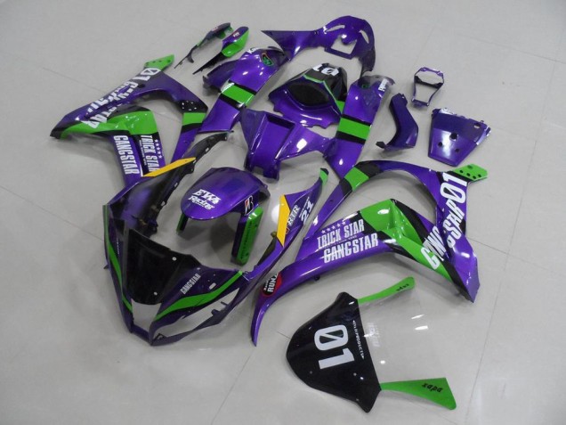 2011-2015 Purple Green Black White Trick Star Gangstar Eva Racing 01 Kawasaki ZX10R Motorcycle Fairings UK
