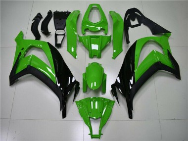 Buy 2011-2015 Green Glossy Black Kawasaki ZX10R Motorcycle Fairing UK