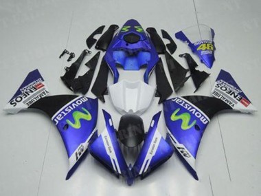 Buy 2012-2014 Blue White Black Green MoviStar Yamalube ENEOS Yamaha YZF R1 Motorcycle Fairings UK