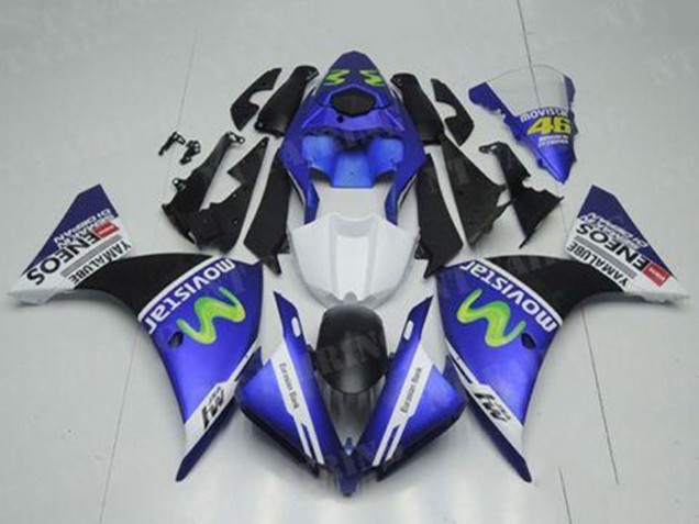 2012-2014 Blue White Black Green MoviStar Yamalube ENEOS Yamaha YZF R1 Motorcycle Fairings UK