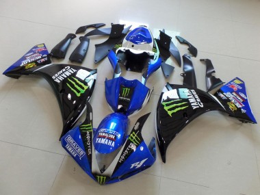 Buy 2012-2014 Blue White Glossy Black Green Graves Yamalube Monster Yamaha YZF R1 Motorcycle Fairings UK