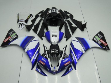 Buy 2012-2014 White Blue Glossy Black Volvo Fimer Yamalube Yamaha YZF R1 Motorcycle Fairings UK