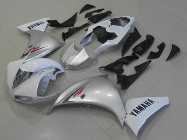 Buy 2012-2014 White Silver Yamaha YZF R1 Motorcycle Fairings UK