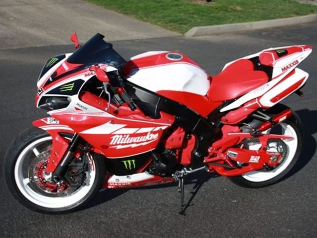 2012-2014 White Red Black Green Milwaukee Maxxis Monster Yamaha YZF R1 Motorcycle Fairings UK
