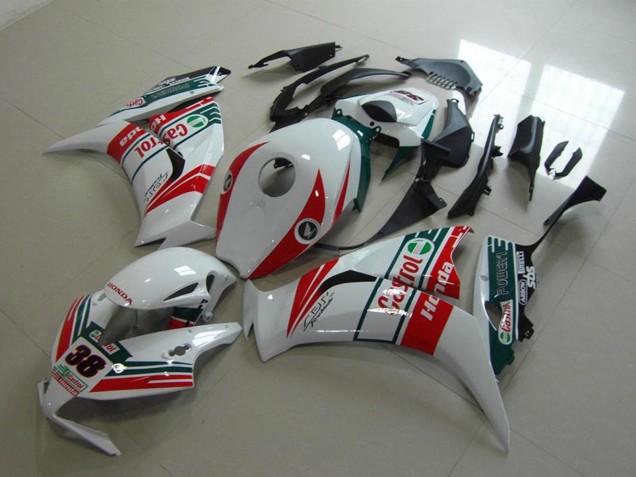 2012-2016 White Red Green Castrol 38 Honda CBR1000RR Motorcycle Fairings UK
