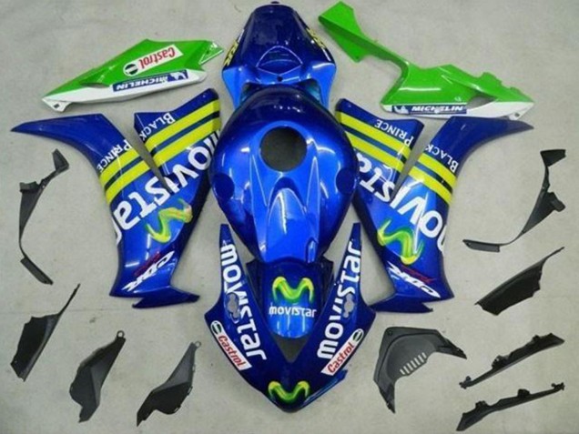 2012-2016 Blue Yellow Green MoviStar Castrol Honda CBR1000RR Motorcycle Fairings UK