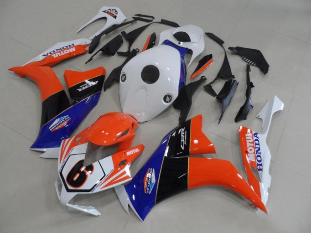 2012-2016 White Blue Orange Glossy Black TT Legends 6 Honda CBR1000RR Motorcycle Fairings UK