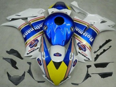 Buy 2012-2016 White Blue Yellow Rothmans Honda CBR1000RR Motorcycle Fairings UK