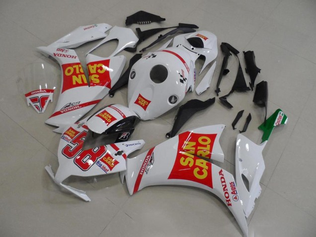 2012-2016 White Red Yellow San Carlo Honda CBR1000RR Motorcycle Fairing UK