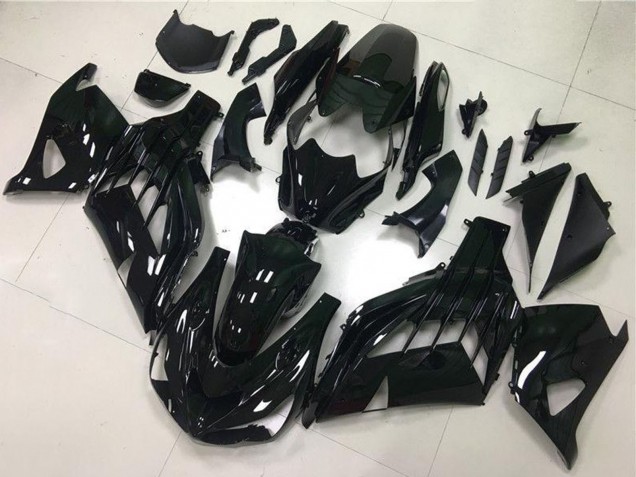 2012-2024 Glossy Black Kawasaki ZX14R ZZR1400 Motorcycle Fairings UK