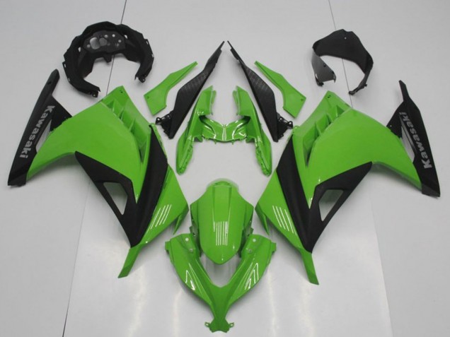 2013-2018 Green Matte Black OEM Style Kawasaki ZX300R Motorcycle Fairings UK
