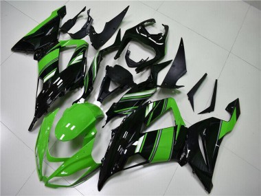 Buy 2013-2018 Green Glossy Black Kawasaki ZX6R Bike Fairings UK
