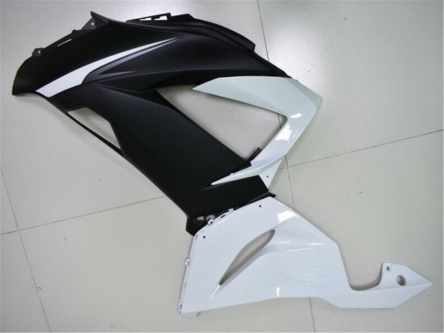 2013-2018 White Matte Black Kawasaki ZX6R Abs Fairings UK