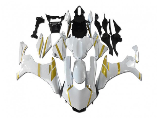 2015-2019 White Gold Yamaha YZF R1 Motorcycle Fairings UK