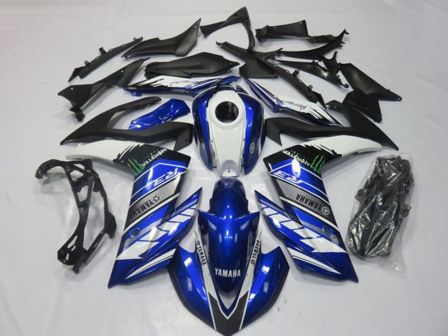 2015-2018 Blue White Black Green Monster Yamaha YZF R3 Motorcycle Fairings UK