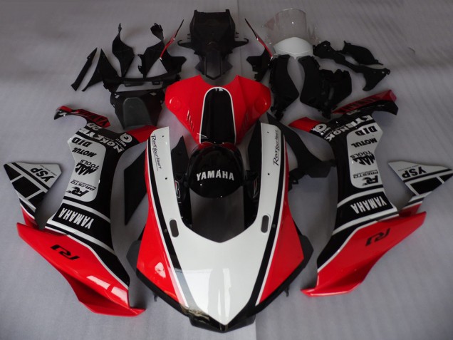 2015-2019 White Red Black Motul YSP Yamaha YZF R1 Motorcycle Fairings UK
