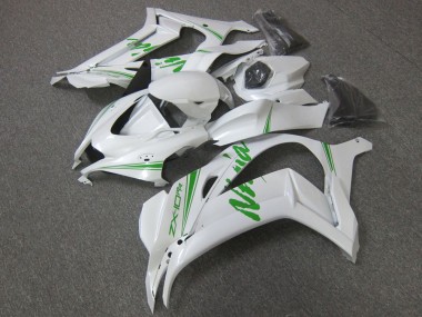 Buy 2016-2020 Pearl White Green Kawasaki ZX10R Motorcycle Fairing UK