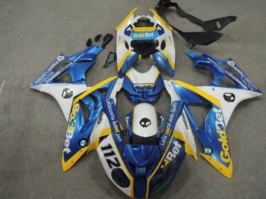 Buy 2009-2014 White Yellow Blue GoldBet 112 BMW S1000RR Motorcycle Fairings UK