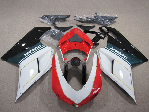 2007-2014 White Red Glossy Black Ducati 848 1098 1198 Motorcycle Fairing Kits UK