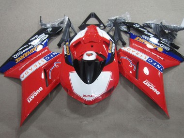 Buy 2007-2014 Red White Black Info Strada Advance Ducati 1098 Motorcycle Fairings UK