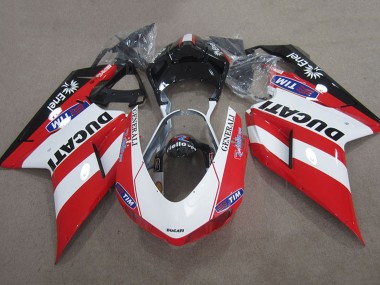 Buy 2007-2014 Red White Black Generali Tim Ducati 1098 Motorcycle Fairings UK