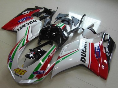 Buy 2007-2014 Red White Black Green Tim 46 Ducati 1098 Motorcycle Fairings UK