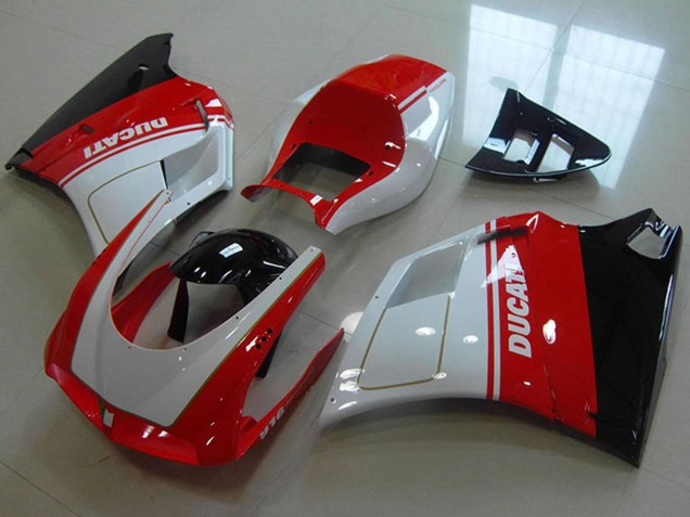 1993-2005 White Red Glossy Black Ducati 916 Motorcycle Fairings UK