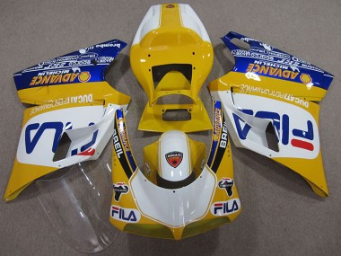 Buy 1993-2005 Yellow White Blue Fila Ducati 748 Motorcycle Fairings UK